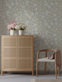  4201-20114 Paradis Slate Bouquet Toss Wallpaper