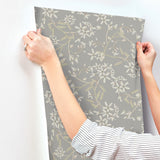  4201-20114 Paradis Slate Bouquet Toss Wallpaper