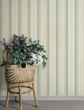 4201-20117 Herrgård Green Stripe Wallpaper