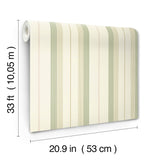 4201-20117 Herrgård Green Stripe Wallpaper