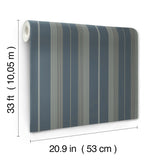 4201-20120 Herrgård Navy Stripe Wallpaper