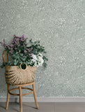 4201-48004 Siv Slate Botanical Wallpaper
