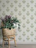 4201-48005 Gullvie White Pansies Wallpaper