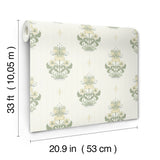 4201-48005 Gullvie White Pansies Wallpaper