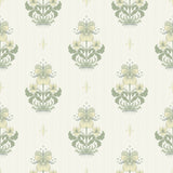 4201-48005 Gullvie White Pansies Wallpaper