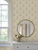 4201-48006 Gullvie Cream Pansies Wallpaper