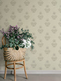 4201-48006 Gullvie Cream Pansies Wallpaper