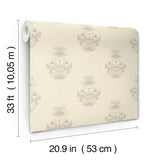 4201-48006 Gullvie Cream Pansies Wallpaper