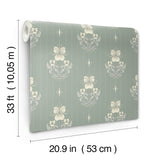 4201-48007 Gullvie Seafoam Pansies Wallpaper