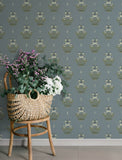  4201-48008 Gullvie Light Blue Pansies Wallpaper