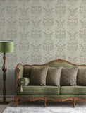 4201-48009 Rosa Cream Floral Columns Wallpaper