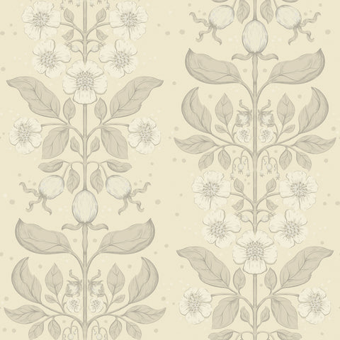 4201-48009 Rosa Cream Floral Columns Wallpaper