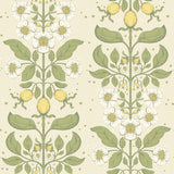  4201-48010 Rosa Green Floral Columns Wallpaper