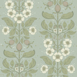 4201-48011 Rosa Sky Blue Floral Columns Wallpaper