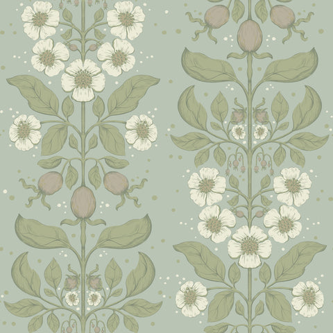 4201-48011 Rosa Sky Blue Floral Columns Wallpaper