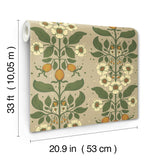  4201-48012 Rosa Light Brown Floral Columns Wallpaper