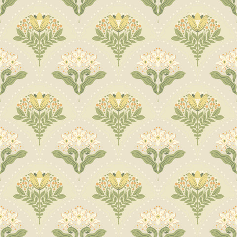 4201-48014 Maj Light Grey Floral Damask Wallpaper