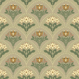 4201-48017 Maj Taupe Floral Damask Wallpaper