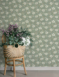 4201-48020 Maggan Sea Green Floral Trail Wallpaper