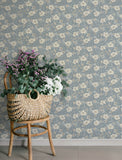 4201-48023 Maggan Blue Floral Trail Wallpaper
