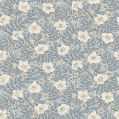 4201-48023 Maggan Blue Floral Trail Wallpaper