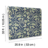  4201-48027 Syren Navy Dainty Floral Wallpaper