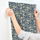  4201-48027 Syren Navy Dainty Floral Wallpaper
