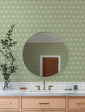 4201-48030 Alma Moss Diamond Floral Wallpaper