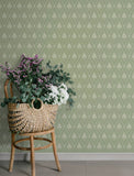 4201-48030 Alma Moss Diamond Floral Wallpaper