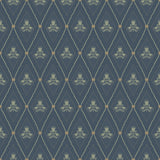 4201-48033 Alma Navy Diamond Floral Wallpaper