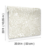 4201-65131 Siv Dark Grey Botanical Wallpaper