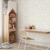 4203-27542 Animal Spots Black Polka Dot Wallpaper