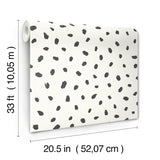 4203-27542 Animal Spots Black Polka Dot Wallpaper
