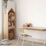 4203-27543 Animal Spots Taupe Polka Dot Wallpaper