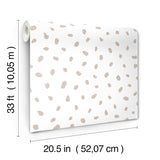 4203-27543 Animal Spots Taupe Polka Dot Wallpaper