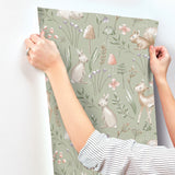 4203-27547 Forest Animals Sage Whimsical Wallpaper
