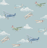 4203-27548 Aeroplanes Blue Skies Wallpaper