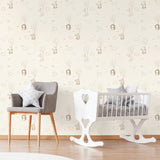 4203-27556 Floating Balloons Light Brown Animal Wallpaper