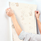 4203-27556 Floating Balloons Light Brown Animal Wallpaper