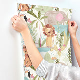 4203-27558 In The Jungle Multicolor Animal Friends Wallpaper