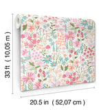  4203-27561 Flower Garden Pink Blossoms Wallpaper