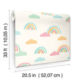 4203-27562 Over The Rainbow Multicolor Painted Skies Wallpaper