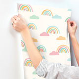 4203-27562 Over The Rainbow Multicolor Painted Skies Wallpaper