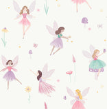 4203-27563 Fairy Friends Pink Enchanting Wallpaper
