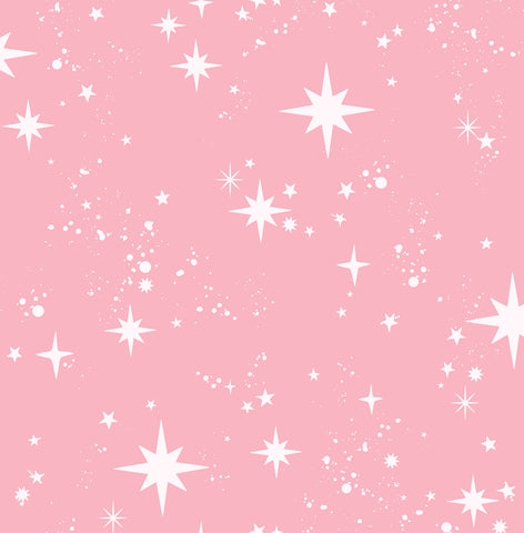 4203-27566 Twinkle Pink Starry Skies Wallpaper