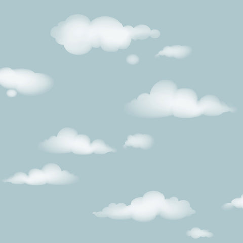 4203-27568 Cloudy Sky Blue Scenic Wallpaper