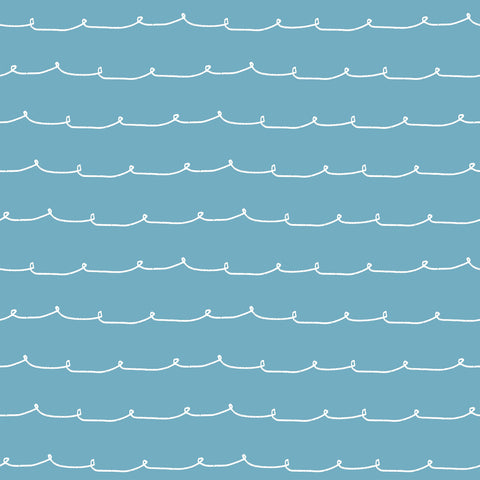 4203-27572 Wiggle Line Blue Stripe Wallpaper