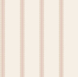 4203-27576 Bobbin Stripe Pink Scalloped Wallpaper
