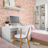  4203-27586 Metallic Butterflies Pink Whimsical Wallpaper