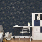 4203-27587 Mystic Navy Celestial Wallpaper